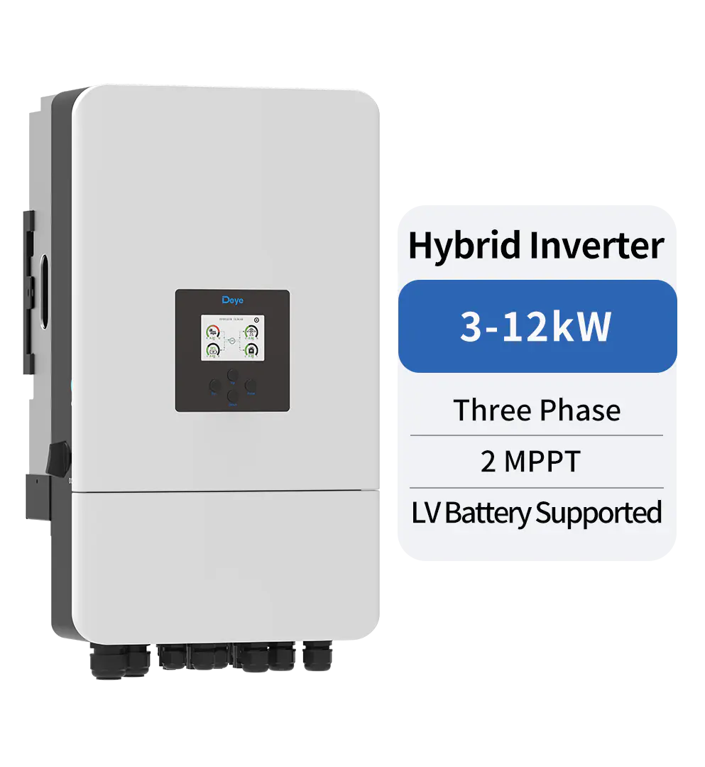 Deye 3 to 12kW three phase hybrid inverter product image